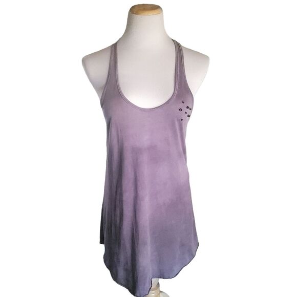 Joe's Jeans Dusty Purple Lilac Top V-Neck Racer Back Tank Tee Womens Large - Picture 1 of 10